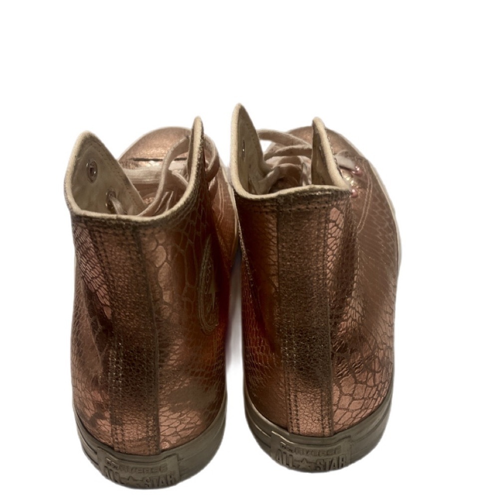 Converse Chuck Taylor Metallic Rose Gold Athleisure Trendy platform High-Tops 11 - Picture 4 of 7